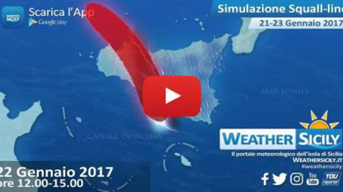 ATTENZIONE! Ecco il percorso della squall-line che colpirà la Sicilia nelle prossime ore |VIDEO