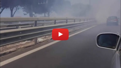 Incendio sull’ autostrada A19 Palermo-Catania, disagi per gli automobilisti |VIDEO
