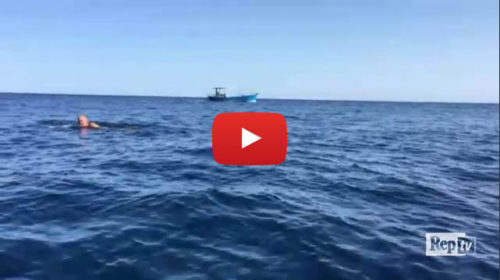 Pantelleria, il commissario Montalbano nuota per smaltire il passito |IL VIDEO