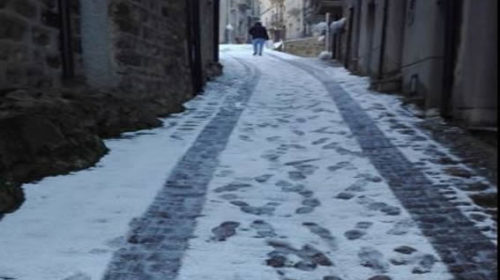 Freddo in Sicilia, nevicate in provincia di Palermo ❄ LE IMMAGINI