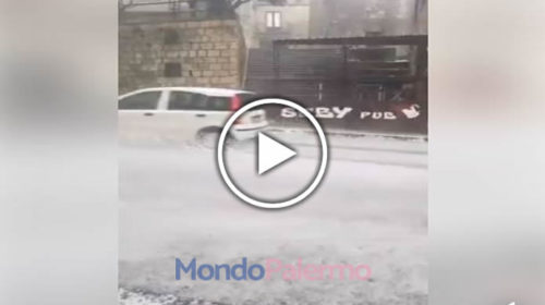 Palermo, nelle zone interne si scatenano violenti temporali grandinigeni: Le incredibili immagini da Petralia Soprana – VIDEO