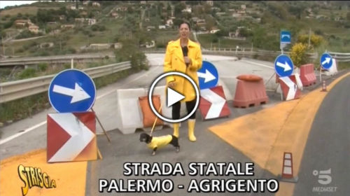 Striscia la Notizia, altro che fatti e rifatti! La statale Palermo-Agrigento è la strada più “ritoccata” d’Italia 📺 VIDEO 🎥