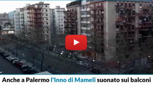 A Palermo l’Inno di Mameli suonato sui balconi, le immagini da viale Strasburgo 📹 VIDEO