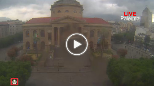 Pioggia e tuoni su Palermo, le immagini IN DIRETTA dalla webcam 📹