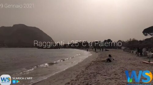Palermo, raggiunta una temperatura massima di +25°C: le immagini da Mondello – VIDEO