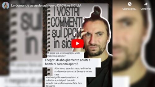 “Le vostre domande assurde sul nuovo DPCM in SICILIA”, l’esilarante VIDEO di Chris clun