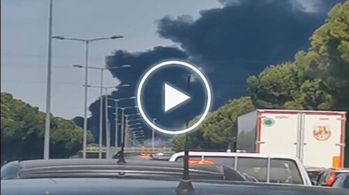 Vasto incendio tra Palermo e Villabate, nube nera avvolge tratto dell’autostrada: traffico in tilt – VIDEO