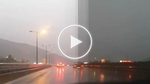 Palermo, piogge e temporali sull’autostrada A29 in direzione aeroporto – VIDEO