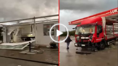 Maltempo, grosso tornado a Comiso: colpite case e distrutta area di rifornimento, le impressionanti immagini – VIDEO