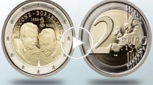 Coniata la moneta da 2 euro con la «storica» immagine di Falcone e Borsellino – VIDEO