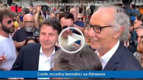 Il tour di Giuseppe Conte a Palermo, incontro con i lavoratori Covisian al Politeama – VIDEO