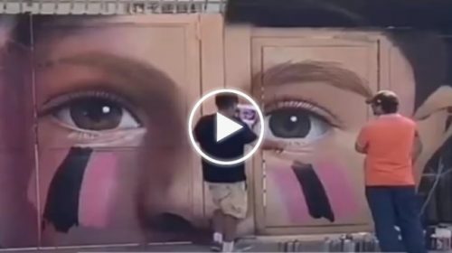 Palermo, realizzato un murale in memoria della piccola Elena Del Pozzo al Renzo Barbera – IL VIDEO 📹