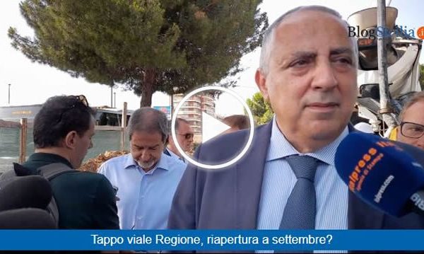 Tappo viale Regione, sopralluogo di Musumeci e Lagalla, fine lavori fissato a settembre – VIDEO
