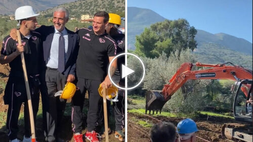 Il Palermo a Torretta mette la sua prima pietra sul nuovo centro sportivo – IL VIDEO