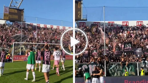 Il Palermo vince e i 2000 cuori rosanero fanno festa a Modena: “Vi vogliamo così” – VIDEO