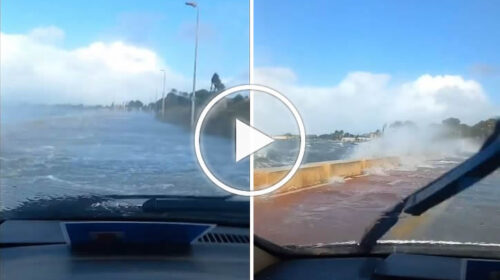 Maltempo Sicilia, violenta mareggiata allaga le strade di Marsala – IL VIDEO