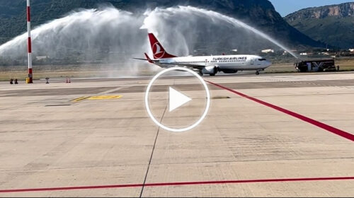 Aeroporto Falcone e Borsellino, le immagini del volo inaugurale di Turkish Airlines Palermo-Istanbul | IL VIDEO