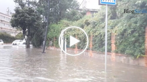 Il maltempo flagella Palermo, paura a Mondello, strade sommerse dall’acqua – IL VIDEO