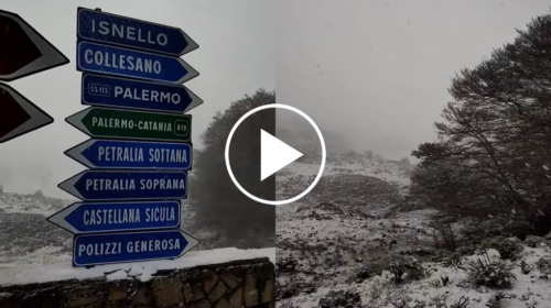 Nevica in provincia di Palermo, le spettacolari immagini da Piano Battaglia – VIDEO