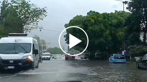 Pioggia intensa e continua su Palermo da quasi 24 ore, le immagini da Viale Venere allagata – VIDEO