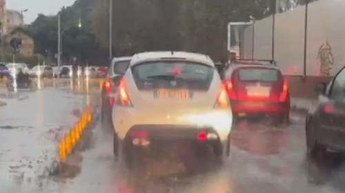 Pioggia intensa in Sicilia, allagamenti e traffico in tilt a Palermo – IL VIDEO